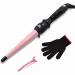Curling Iron Professional Ceramic Tourmaline Hair Curler Hot Tool Curling Wand 1/2-1 Inch Pink Clipless