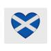 Azeeda 2 x Scotland Flag Heart Microfiber Glasses Cleaning Cloths (LC00019846)
