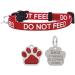 Cat Collar DO NOT Feed in Red Pink Or Blue Safety Release & Optional Engraved ID Tag (Red Paw Shaped Glitter Tag) - Buy Online on GoSupps.com