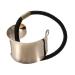 DIVISTAR Stylish Punk Metal Circle Ponytail Elastic Band Hair Holder Ring Gold Color Half Round