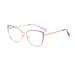 Blue Light Blocking Glasses Retro Women Metal Frame Cat Eye Glasses
