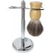 Buy Lefeda Simply Men's Razor Brushes & Double Edge Shaving Stands | Bamboo Handle Pure Roof Hair Brush Holder 7x15cm Silver International Shipping Available - Buy Online on GoSupps.com