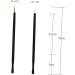 VINTORKY 50pcs Eye Makeup Tools Eyeliner Brush Thin Angled Eyeliner Wand Eyeliner Brush for Liner White - Buy Online on GoSupps.com