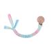 GLASSNOBLE Pacifier Chain Beech Wood Clip Woven Cotton Pacifier Clips Chain Nipple Holder Leash 9#