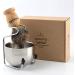 Anbbas 3pcs Pure Badger Hair Shaving Set with Wooden Handle Brush & Stainless Steel Stand - Men's Wet Shaving Starter Kit - Buy Online on GoSupps.com