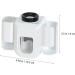 Zerodeko Toothpaste Holder & Toothbrush Organizer - 4 Slot Wall-Mounted Dispenser | Reusable Toothpaste Rack | TPE Material | White | 12.5x9x5.5cm - Buy Online on GoSupps.com