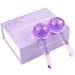Waiecnksa 2Pcs Beauty Ice Massage Care - Crystal Glass Massage Balls & Wave Sticks | Purple - Perfect for Glowing Skin - Buy Online on GoSupps.com