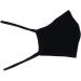 Cate & Levi Black Face Mask for Adults - Hearing Aid Friendly - 100% Organic Cotton - Made in Canada - Reusable & Soft - Secures Around Head and Neck - Buy Online on GoSupps.com