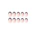 Shop Medium French Tip Press-On Nails - Black Mandrel False Nails | 24-Pack Short Acrylics with Adhesive Stickers - Buy Online on GoSupps.com