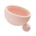 Ipetboom 1pc Silicone Scrub Pad Braces Cleaner Brush Cleaning Plate Brush Cleaner Mat Hair Brush Cleaner Cleaning Brush Scrubber Mat Make up Silica Gel Makeup Brush Cleaning Board Pink