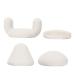 Muscle massage head accessories-set with 4 mini massage device substitute heads made of safe silicone-relieves fatigue and offers a deep-effective massage-light gray depth tissue heads