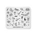 Alexnailart Nail Stamping Printing Plate Template Image Plate Stamper Scraper Music notes Musical instrument Dancer Jazz Pattern Nail Art Decoration DIY Print Manicure Design FA024