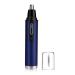 Ear and Nose Hair Trimmer Clipper for Men Women USB Rechargeable Professional Electric Nose Hair Trimmer with Waterproof Head Double-Edge Stainless Steel Blade (Blue)