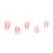 YOSOMK Pink French Tip Press on Nails Medium with Flower Designs - Square False Nails for Women | Glue-On Static Nails B11 - Buy Online on GoSupps.com
