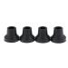 SDENSHI 4pcs 16mm Anti-Skid Durable Rubber Crutch Ferrules Cane Replacement End Tips - Black 16mm