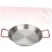 HOMSFOU 3pcs Skillet Pan Stainless Steel Paella Cooking Pan Outdoor Paella Pan Nonstick Frying Pans Camping Pan Paella Cooking Pot Skillet with Lid Wok Kitchen Gadget Kitchen Supplies Egg 28*24.5CMx3pcs Silverx3pcs - Buy Online on GoSupps.com
