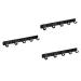 Alipis 3 Pcs Wall Mounted Clothes Hanger Towel Hanger Door Hanger Hook Coat Hanger Handbag 36X3CMx3pcs Blackx3pcs
