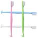 Healvian 4-part toothbrush double-sided toothbrush with a V-stock and tiny small toothbrush with a soft stock on the head and tufts for braces and braces and
