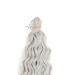 DSOAR Deep Twist Crochet Hair - 22 Ombre Kinky Curl Braiding Hair Extensions - 3 Packs Silver/Gray Synthetic Hair - Buy Online on GoSupps.com