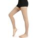 CASMON Compression Stockings for Women & Men 20-30 mmHg Medical Closed Toe Thigh High Socks for Edema Flight Large. Beige.