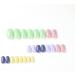 24 Pcs Glossy Solid Oval Short False Nails - Coloured French Press on Nails with Nail Glue - Almond Medium Stick on Nails for Women - Fake Nails for Nail Art - Buy Online on GoSupps.com
