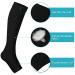 Buy Open Toe Flight Compression Stockings for Men & Women | 20-30 mmHg Graded Support Knee-High Calf Sleeves - Ideal for Travel & Pregnancy (M-Black) - Buy Online on GoSupps.com