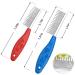 HirrWill 2 Pieces Small Pet Hair Buster Comb Grooming Comb Stainless Steel Long and Short Teeth Comb for Rabbits Hamsters Guinea Pigs Removes Tangles Mats Shed Hair and Dirt (Red and Blue) - Buy Online on GoSupps.com