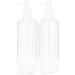 PET bottles with pump clear empty plastic bottles BPA-free refillable bottles with pump dispenser (2x 500ml)