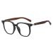 Fuqinqingoz Fashionable robust reading glasses anti-blue light computer reader clear view flat light mirror for women/men (color: C2 size: +100) +100 C2