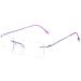 Rongchy Super Light Titanium Nearsighted Short -sighted myopia Work glasses -0.50-6.00 To strengthen men women fashion borderless nearssted glasses -5.5 purple