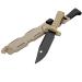 MetalTac Rubber Knife Training with Sheath for Airsoft Guns, Martial Arts Guard Fight Included Leg Holster Holder Handle Grip 11.75" inch (Tan)