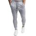 A WATERWANG Men's Slim Jogger Pants, Tapered Athletic Sweatpants for Jogging Running Exercise Gym Workout Light Gray Small