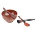 lasenersm 1 Set Mask Bowl with Spoon Spatula & Brush Eco Wooden Mask Mixing Bowl and Spoon Facemask Bowl Mud Mask Mixing Bowl DIY Skin Care Mixing Tool Kit for Women Home Beauty Salon Use Dark-Brown