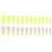 French Long Fake Nails - 24 PCS Stick on Nails for Women and Girls - Fluorescent Yellow Party Nails - Buy Online on GoSupps.com