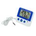 MOMOJIA Thermometer Electronic Temperature Humidity Meter Sensor Indoor Outdoor Refrigerator Freezer Thermometer Alarm Clock