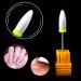 3/32" Medium Flame Cuspidal Nail Art Drill Bit Polish Tool Ceramic Mounted Grinding Stone Head Electric Manicure Cutter - (Color: YW) - Buy Online on GoSupps.com