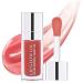 Melemando Hydrating Lip Glow Oil 5 Colors Moisturizing Lip Oil Gloss Not Greasy Transparent Plumping Lip Gloss Nourishing Repairing Lip Oil Tinted for Lip Care and Dry Lips (Colors 12)