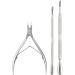 Haobase Pusher Scraper Spatula Nail Clipper Cuticle Trimmer Cuticle Pusher Set of 3 - Buy Online on GoSupps.com