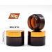 INHEMING 6x30ml Amber Glass Jar Brown Round Cosmetic Container with Gold & White Lids Reusable Environmentally Friendly 30ml JAR Set of 6 Brown gold white - Buy Online on GoSupps.com