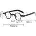 Dibako Round Mini Reading Glasses - Unisex Lightweight Anti-Blue Light Fashion Black +3.00 Strength - Buy Online on GoSupps.com