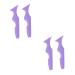 Didiseaon 4 Pcs Silicone Beauty Ruler Eye Shadow Massaging Eye Mask Eyebrow Guide Aid Bevel Template Board
