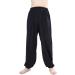 Libaobaoyo Kids Unisex Kung Fu Wide Pants | Stretchy Elastic Waist Taichi Practice Trousers | Black | 8-9 Years - Buy Online on GoSupps.com