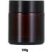 rongweiwang Secure Lock Amber Glass Bottle No Leakage Extra Thick Multi-functional Screw Lid Reusable Smooth Line UV Protective 100g Black 100g 100g Black 100g - Buy Online on GoSupps.com