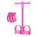 MOILO Multi-Functional Stirrup Puller 6 Tubes Natural Rubber Resistance Band Natural Latex Fitness Yoga Tension Rope has arm/Abdominal/Waist/Leg Slimming Training Equipment Pink