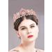 Rose Gold Queen Crown Tiara- Luxury Pink Rhinestone Hairband for Birthday, Prom, Bridal - Buy Online on GoSupps.com