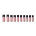 Ruarby 360x False Nails Full Cover Stick on Nails French Black Tip Press On Nails Artificial Nails Long False Nails for Women