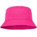 Falari Men Women Unisex Cotton Bucket Hat 100% Cotton Packable for Travel Fishing Hunting Summer Camp Large-X-Large Hot Pink