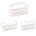 Nail Brush Fingernail Cleaning Brush Plastic Handle & Soft Bristle Scrubbing Dust Removal Nail Brushes Nail Cleaner Nail Manicure Dust Brush Ideal for Hand Toes Nail Home Garden Salon (Pack of 3)