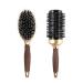 ENERRGECKO Natural Bristle Hair Brush Anti Static Hair Head Skin Massage Comb Curls Straight Styling Tool