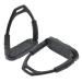 YNR England Flexible Safety Stirrups Horse Riding Bendy Irons S. Steel Black 4.75